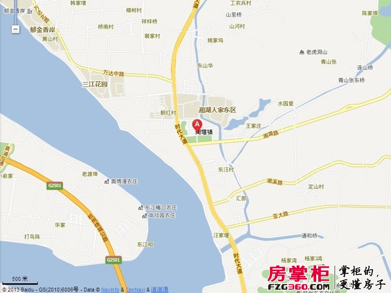 湘湖壹号交通图坐标图