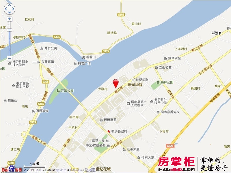中置御江山交通图电子地图