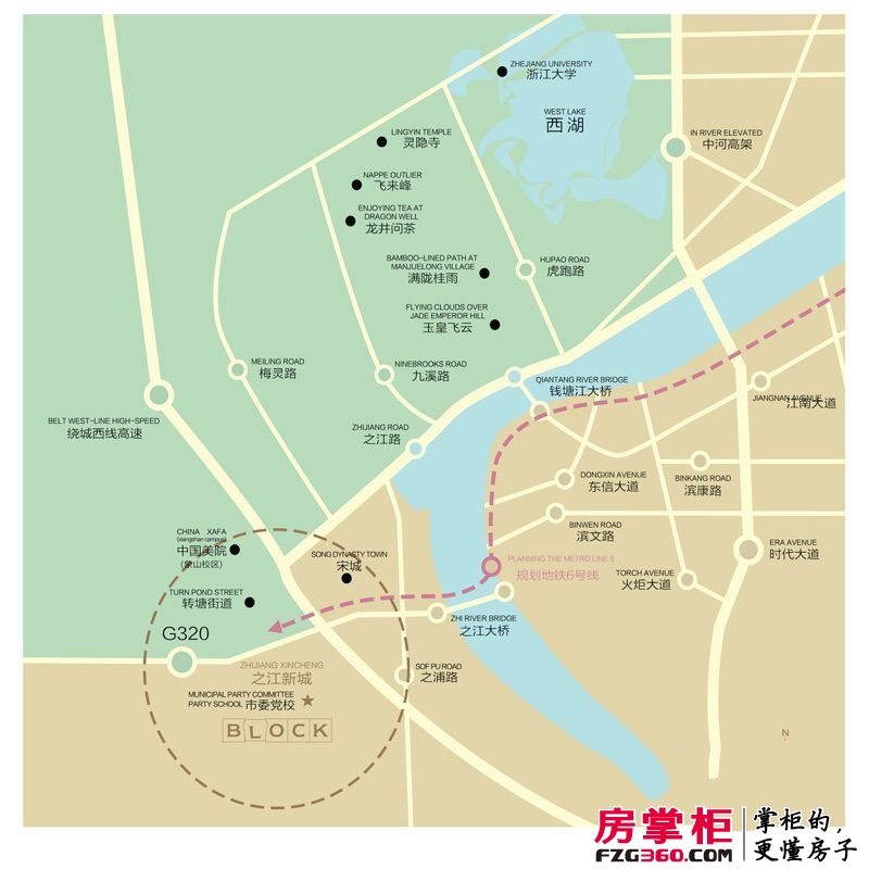 钱江BLOCK交通图区位图