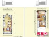 红景凯丽晶座户型图LOFT户型图（客厅挑空设计） 2室2厅2卫1厨