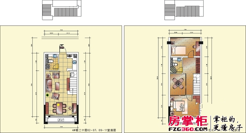 红景凯丽晶座户型图LOFT户型图（中挑高设计） 2室2厅2卫1厨