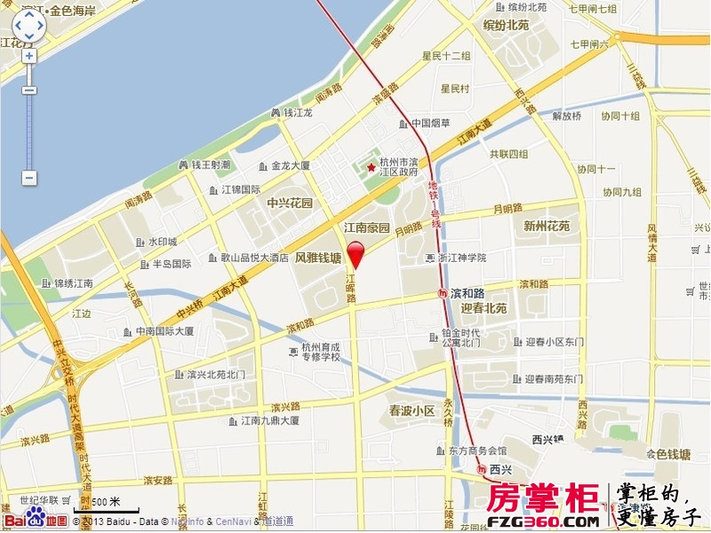 荣安望江南交通图电子地图