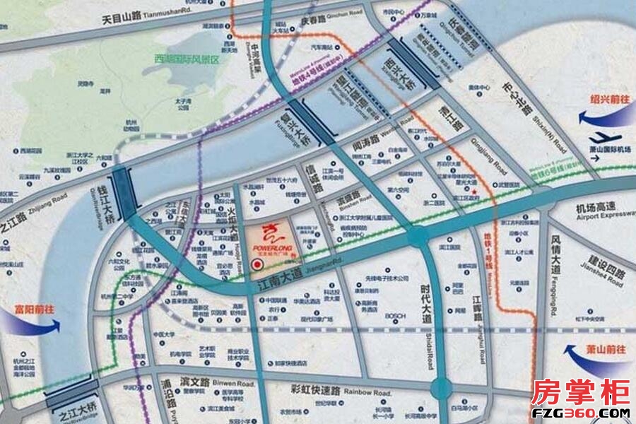 滨江宝龙城市广场交通图