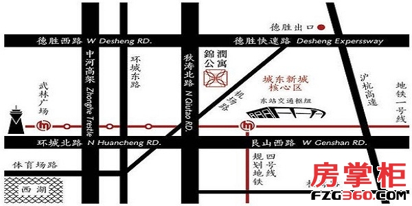 浙能广宇锦润公寓交通图