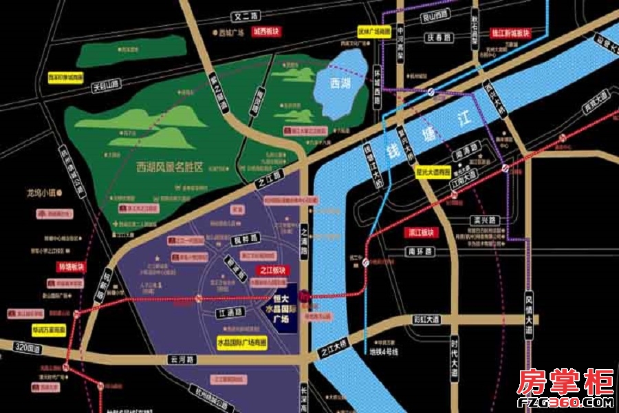 恒大水晶国际广场交通图