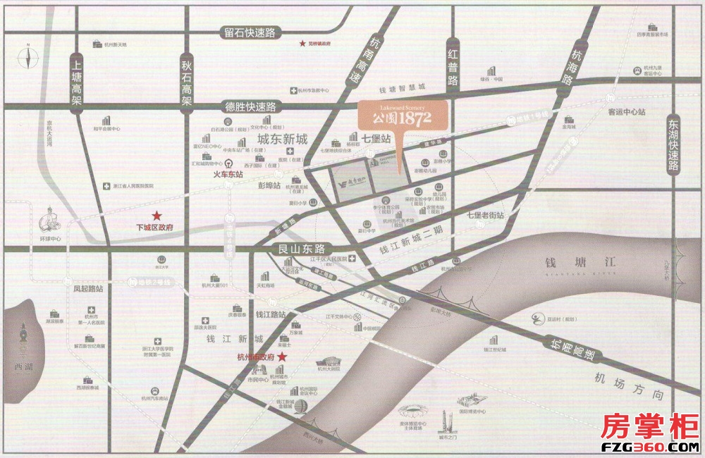 招商越秀公园1872交通图