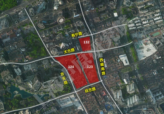 哈爾濱樓市 地塊詳情: 一,黃浦區淮海中路街道123,124,132街坊