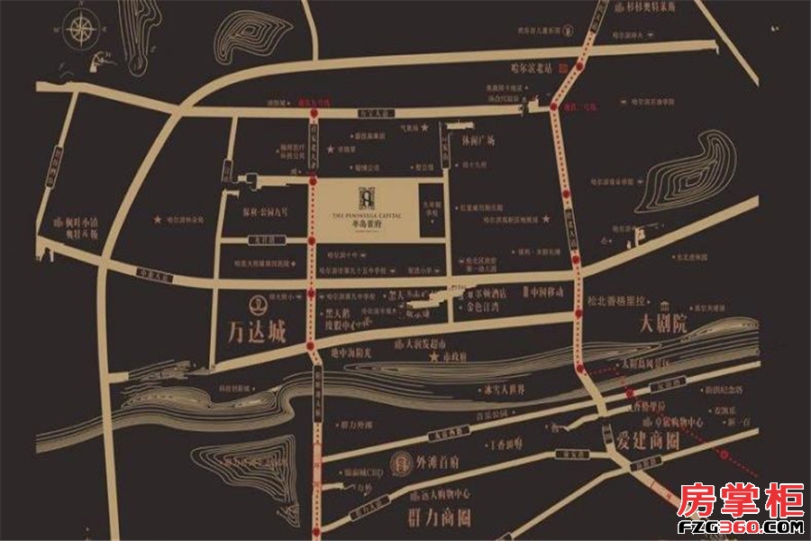 汇龙半岛首府交通图