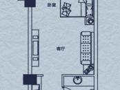 华地公馆威廉公寓户型图46平米户型图