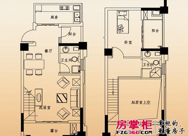 高速滨湖时代广场金融中心G6#B户型1室2厅1卫1厨
