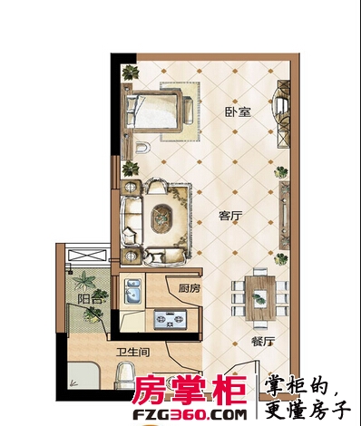 华南城·紫荆名都小米国际公寓B户型