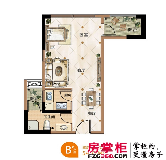 华南城·紫荆名都小米国际公寓B'户型