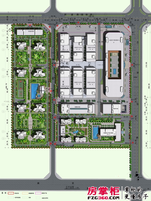 儋州夏日国际商业广场效果图总平面规划图