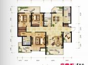 中国铁建·书香小镇户型图B5户型135㎡ 3室2厅2卫1厨
