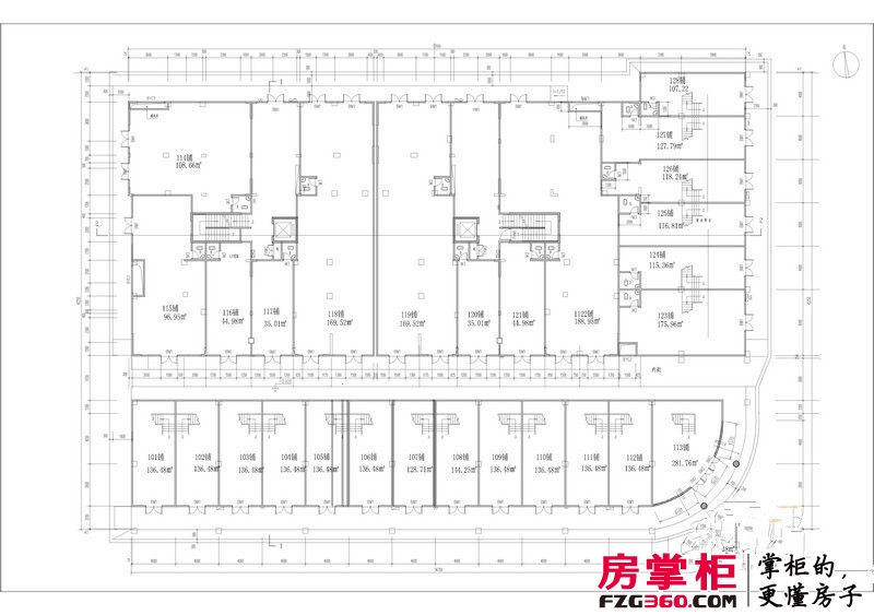 华海·凤凰城户型图6#一层商铺平面图1