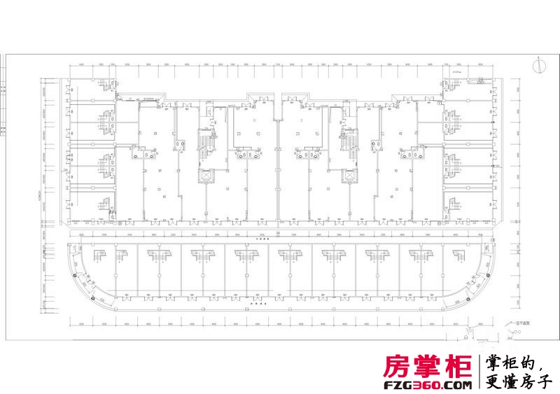 华海·凤凰城户型图11#一层商铺平面图