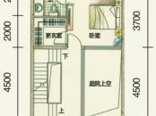 鲁能海蓝椰风户型图三期联排别墅B户型二层平面图 4室2厅5卫