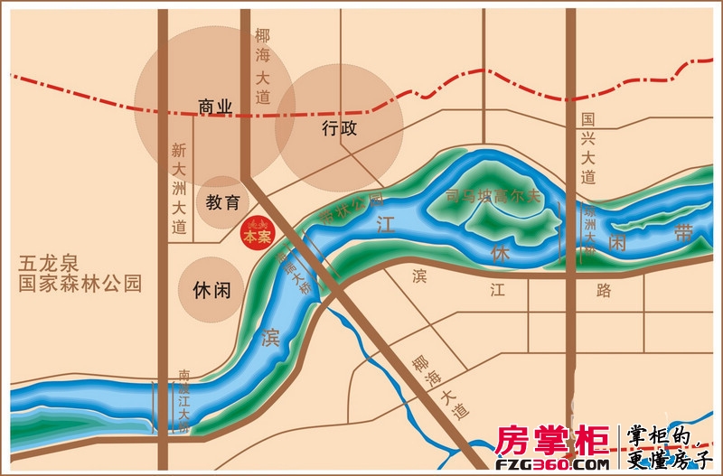 和贵滨江中心交通图区位图