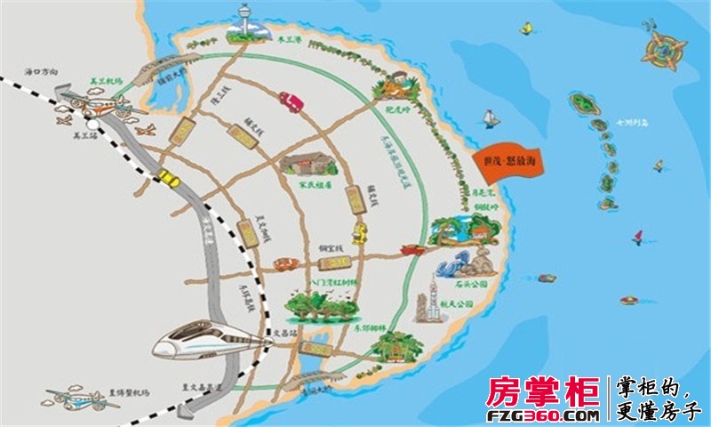 世茂·怒放海交通图地图