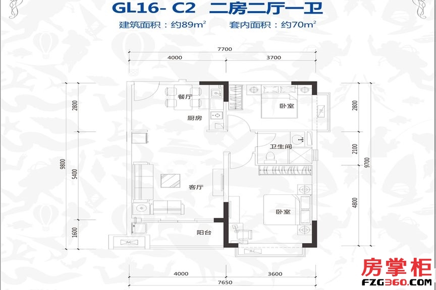 公寓GL16-C2户型图