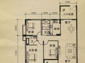 蓬江玉圭园户型图14、16栋标准层C+户型 3室2厅2卫1厨