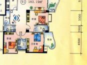 东堤湾花园户型图21幢标准层01户型  3室2厅2卫1厨