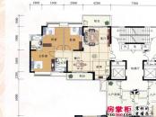 鹤山广场户型图三至五栋23-27层01单元 3室2厅2卫1厨