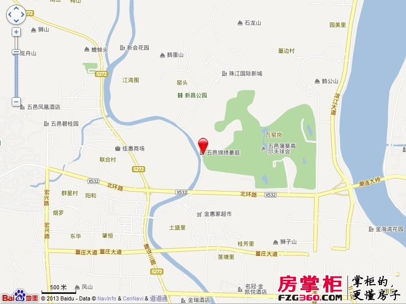 五邑锦绣豪庭交通图（电子地图）