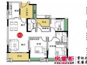 胜坚·尚城美居户型图4幢标准层02户型 4室2厅2卫1厨
