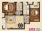 中国铁建·国际城户型图4#M户型图 2室2厅1卫1厨