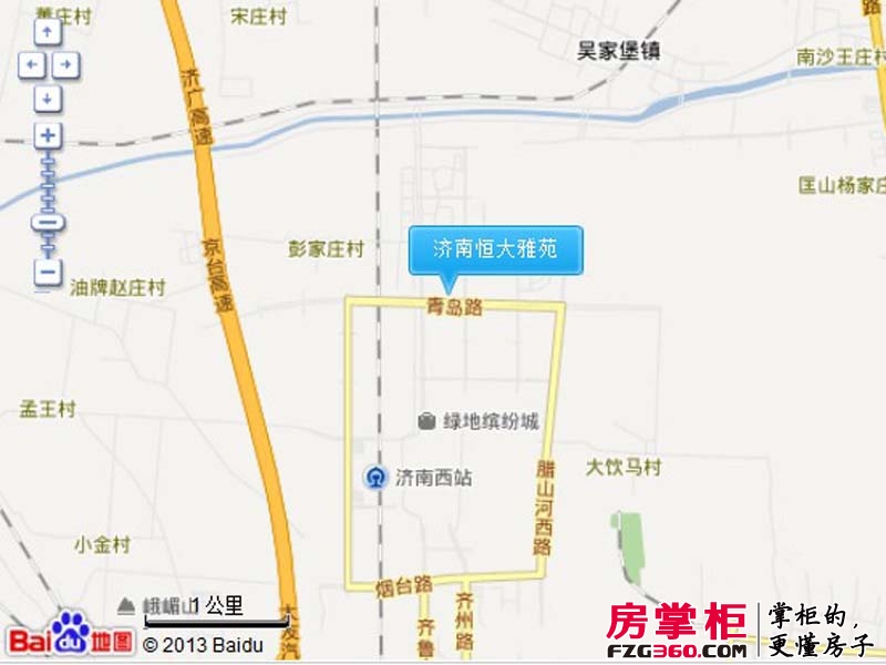 济南恒大雅苑交通图电子地图