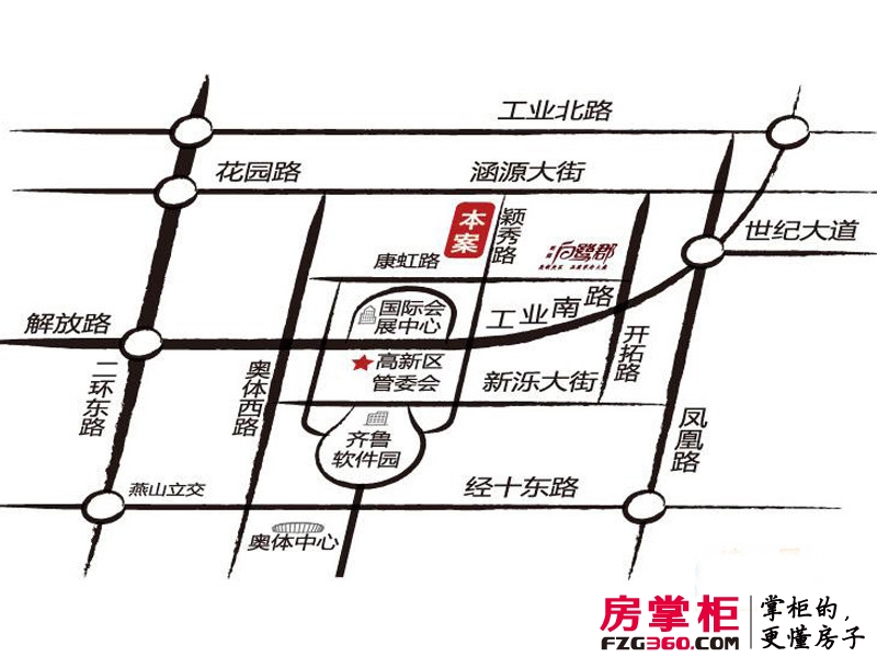 明湖·太学苑交通图区位图