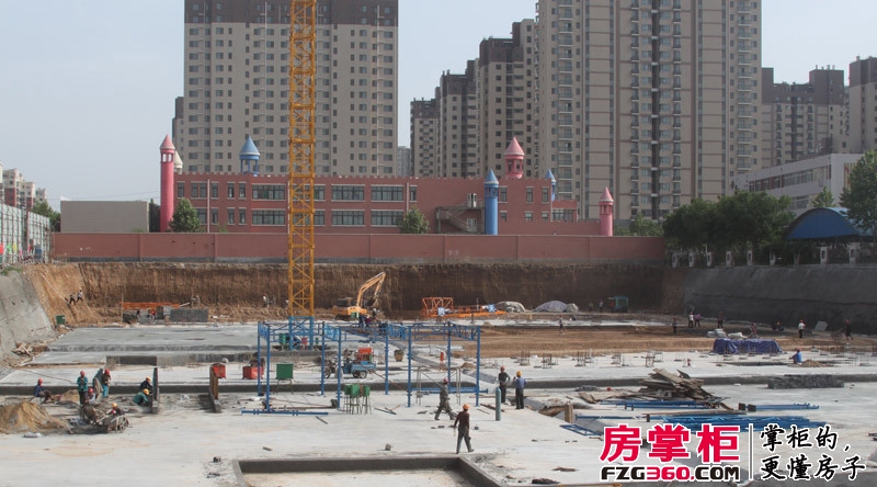 明湖·太学苑实景图施工进度图（2014-05-15）