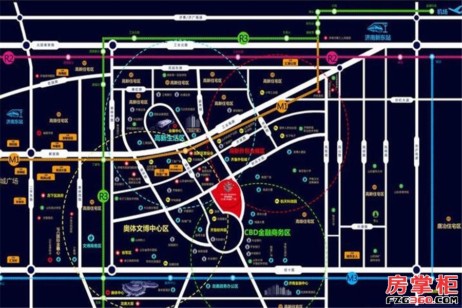 三庆齐盛广场交通图