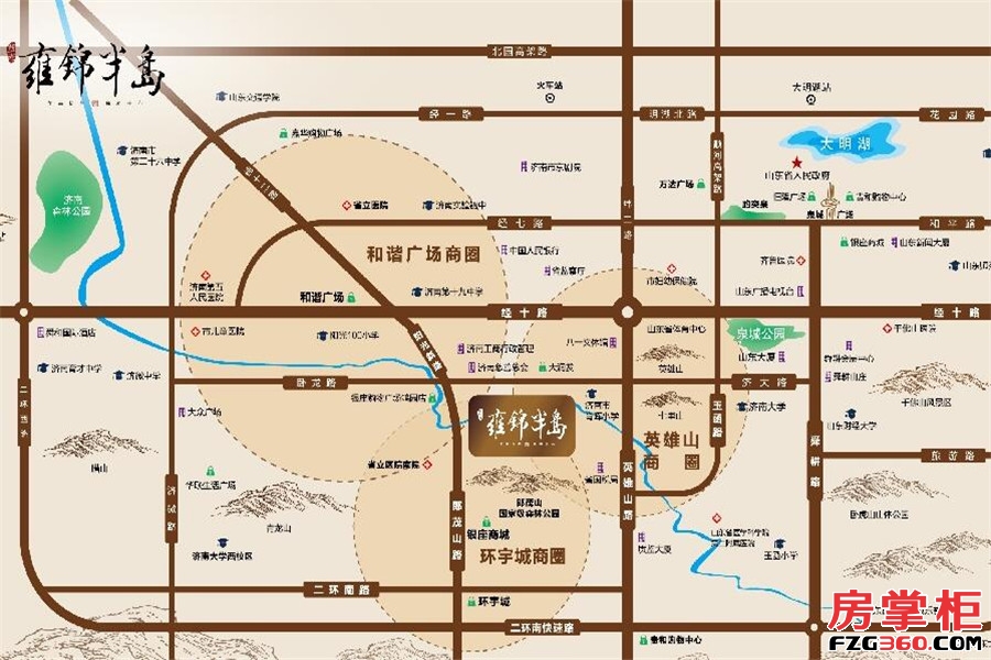 蓝光雍锦半岛交通图