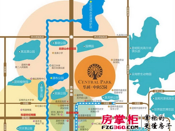 华润中央公园交通图区位图