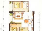 西山新城草海时代公寓户型图三居室户型 3室2厅2卫1厨