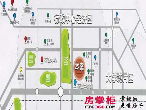 行政中心·新都昌商业广场交通图