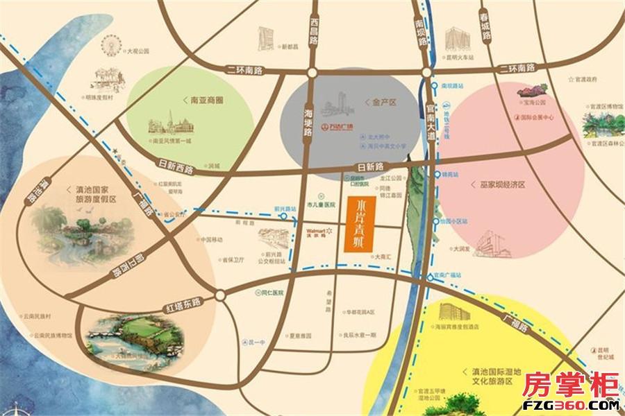 中铁水岸青城交通区位图