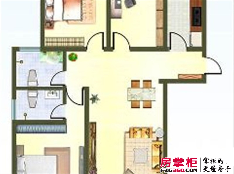 顺兴政和国际高管公寓（2013-09-23） 3室1厅1卫1厨