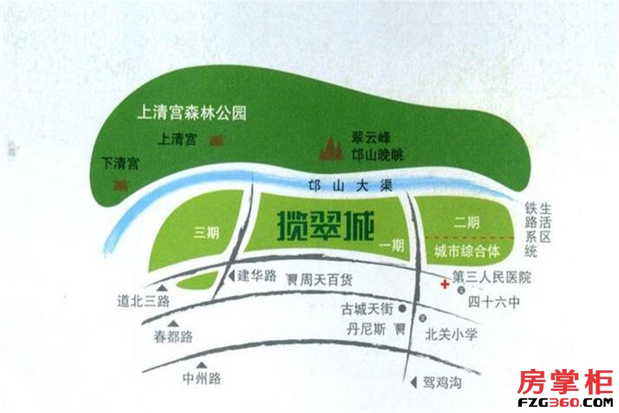 揽翠城交通图
