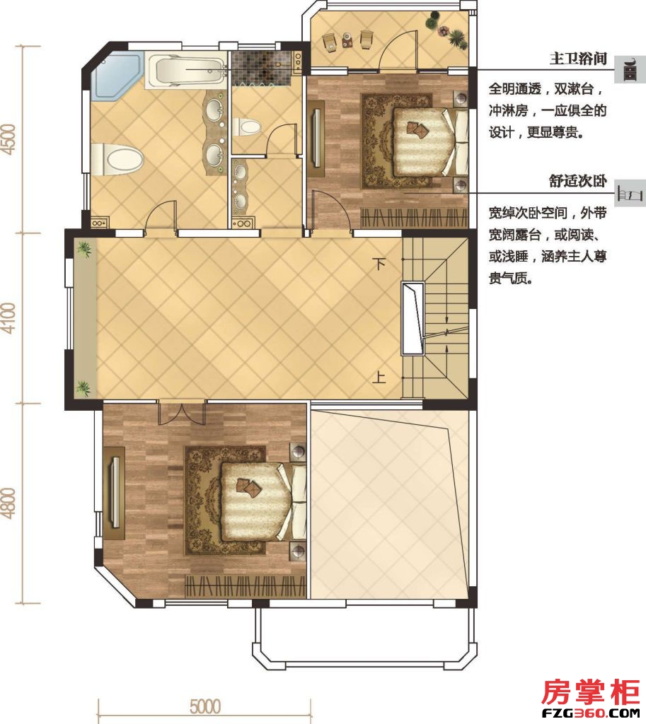 香栀花园别墅S3四层户型图