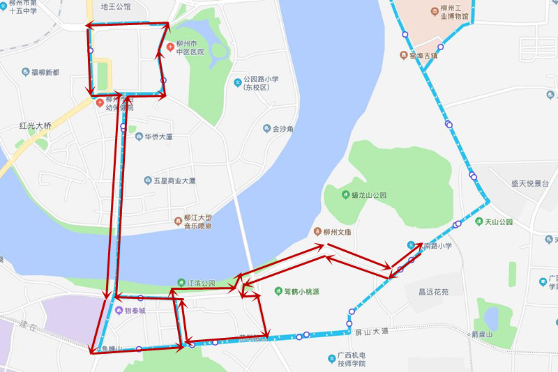 12路公交线路调整走向天山路口实行右进右出通行模式