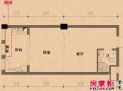 金丰紫园户型图标准层G-2户型 1室1厅1卫1厨