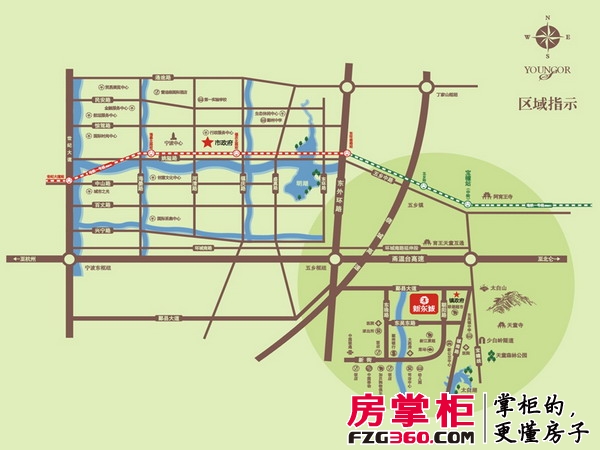 雅戈尔新东城交通图区位图