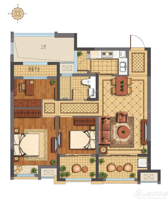 公元世家一期90平三房两厅一卫实景现房解读