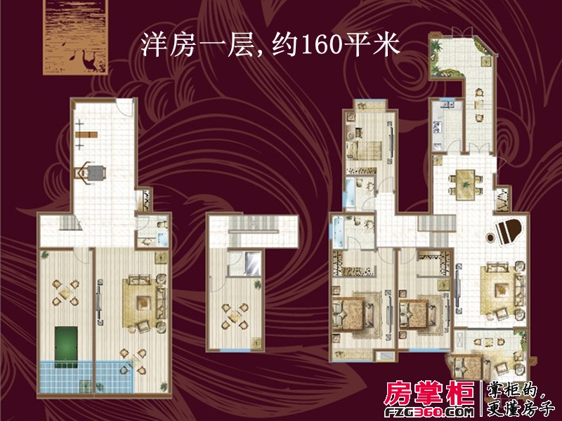 梅湖香榭丽户型图一期洋房1层户型