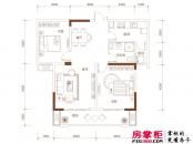 宏泰世纪滨江户型图一期高层L1户型 2室2厅1卫1厨
