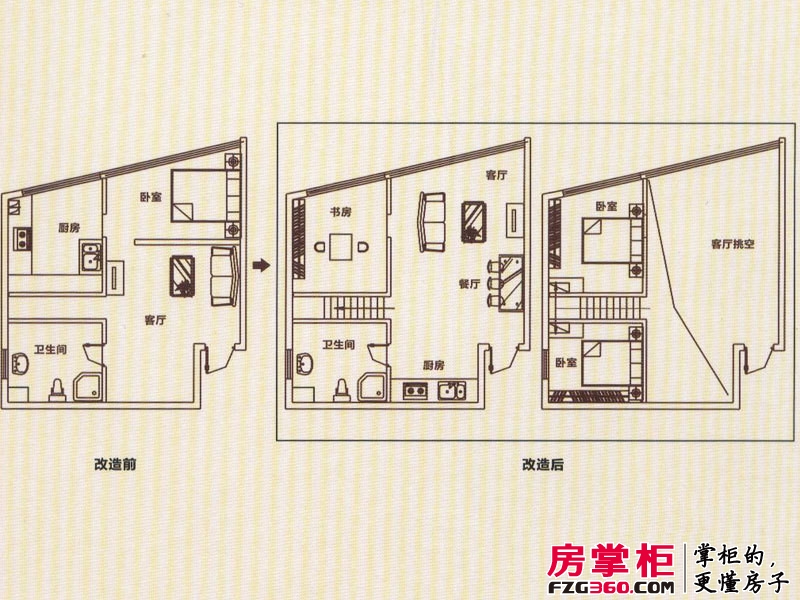 唐宁街公寓户型图一期A栋标准层C户型 1室1厅1卫1厨