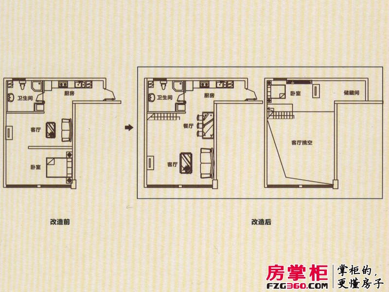 唐宁街公寓户型图一期A栋标准层E户型 1室1厅1卫1厨